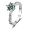 Moissanite Ring Classic Six-claw Crown S925 Sterling Silver