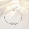 Mobius Strip Diamond Ring Push-pull Bracelet