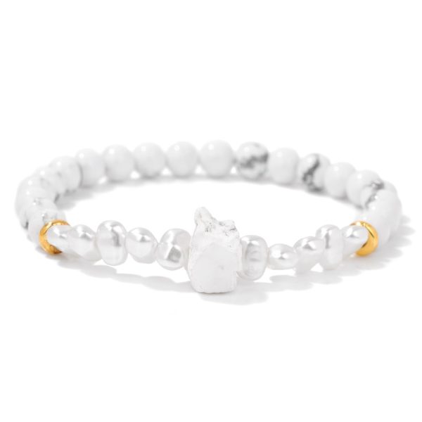 Women's Natural Imitation Sunstone Amethyst Bead Bracelet