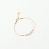 Freshwater Pearl Filament Bracelet Titanium Steel Plated 18K Gold