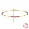 S925 Fine Silver Choker And Turquoise Combination Anklet For Women
