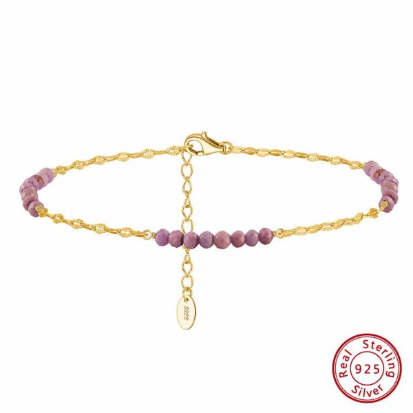 S925 Fine Silver Choker And Turquoise Combination Anklet For Women