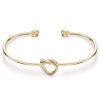 Simple Opening Stainless Steel Twisted Flower Button Love Bracelet