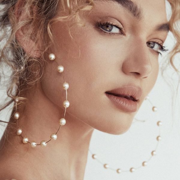 The New Pearl Big Circle Earrings Are Exaggerated
