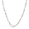 Double-layer Winding Small Pieces Of Silver Pearl Necklace For Women