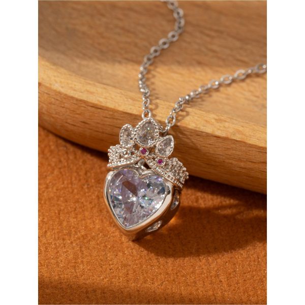 Sweet Colorful Love Romantic All-match Exquisite Niche Zircon Necklace