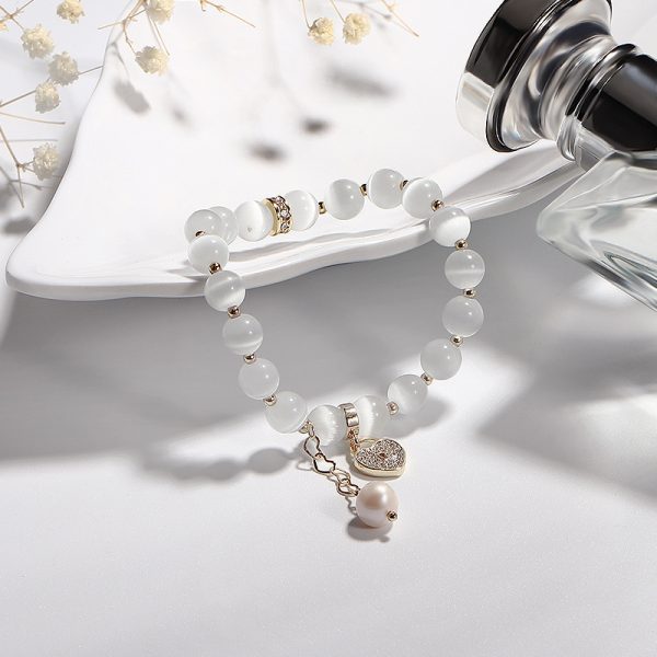 Opal Heart Lock Bracelet For Women