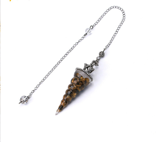 Rainbow Color Crystal Pendant Gravel Beads Pendant Reiki Resin Pendant