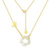 Hetian Jade Necklace Women's Sterling Silver National Style High Sense