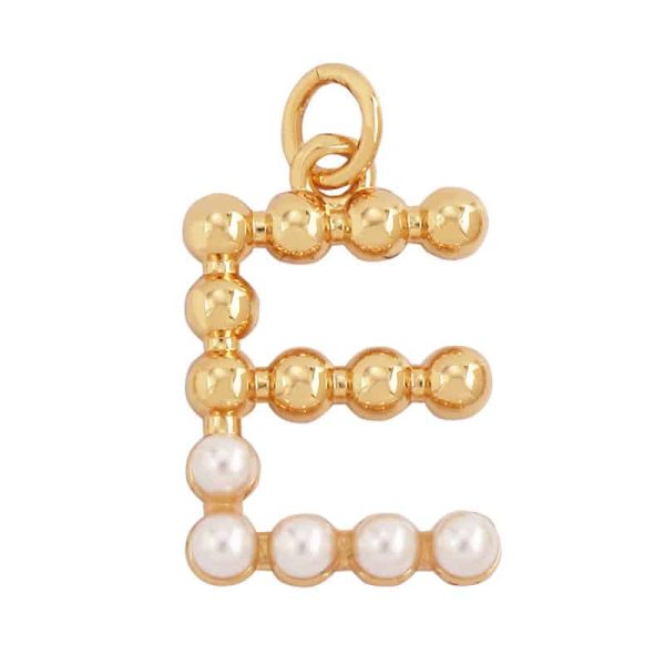Popular Accessories Pearl Zircon Letter Pendant