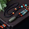 Wholesale Dzi Bead Ethnic Style All-match Pendant Tianzhu Necklace