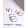 Silver Needle Big Circle Simple Bracelet Earrings High Sense