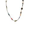 New Chinese Style Summer Lazy Colorful Natural Stone Titanium Steel Necklace