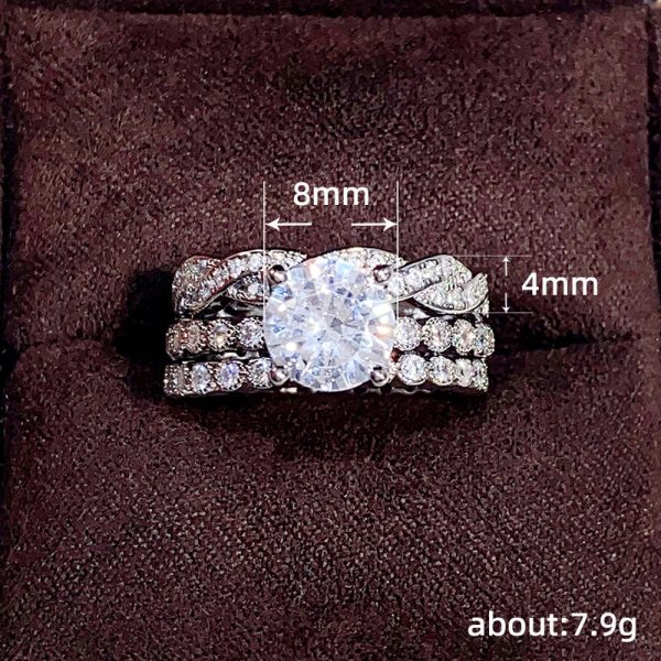 Three Ring Set Wedding Anniversary Commemorative Gift