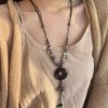 Retro Hong Kong  Ceramic Butterfly Pendant Necklace