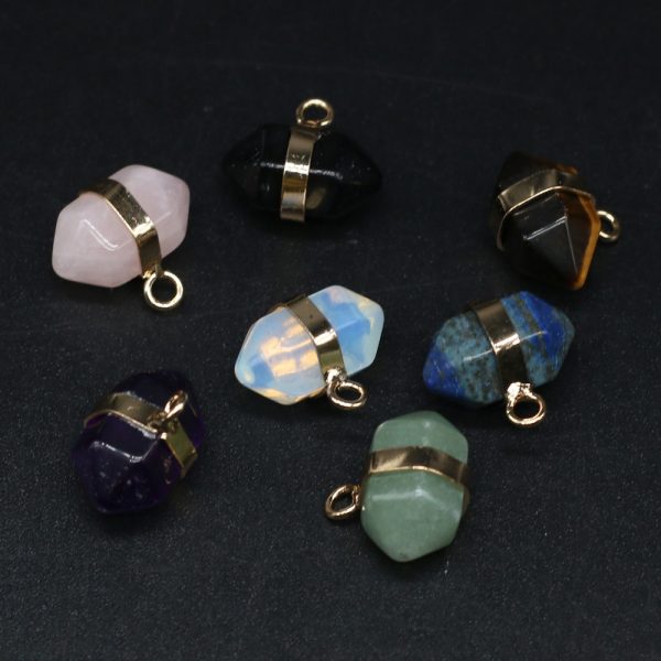 Natural Stone Pillar Pendant Jewelry Accessories