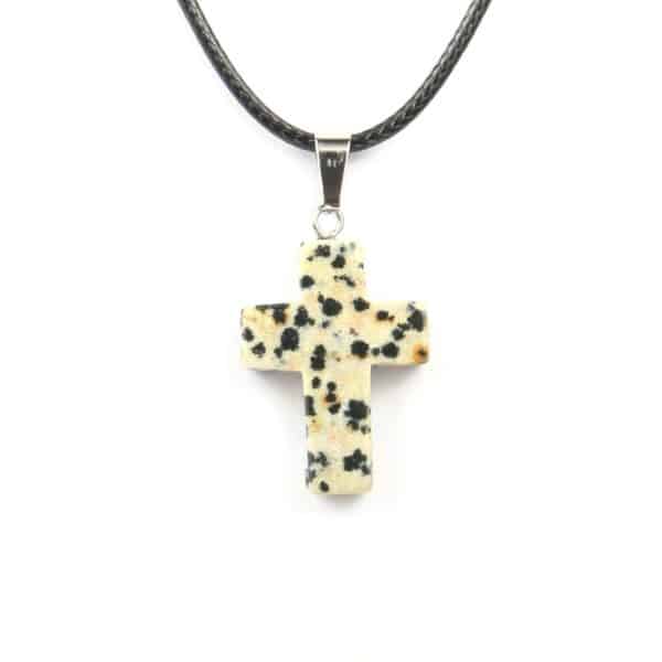 Fashion Natural Stone Cross Necklace