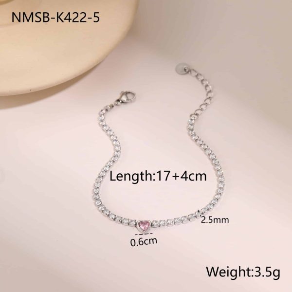 Titanium Steel Bracelet Inlaid Zircon Sweet