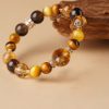 Lucky Jinba Big Comprehensive Natural Yellow Tower Crystal Tiger-eye Bracelet