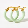 Ins Wind Circle Macaron Dripping Oil Ear Ring