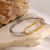 18K Stainless Steel Color Matching Geometric Bracelet