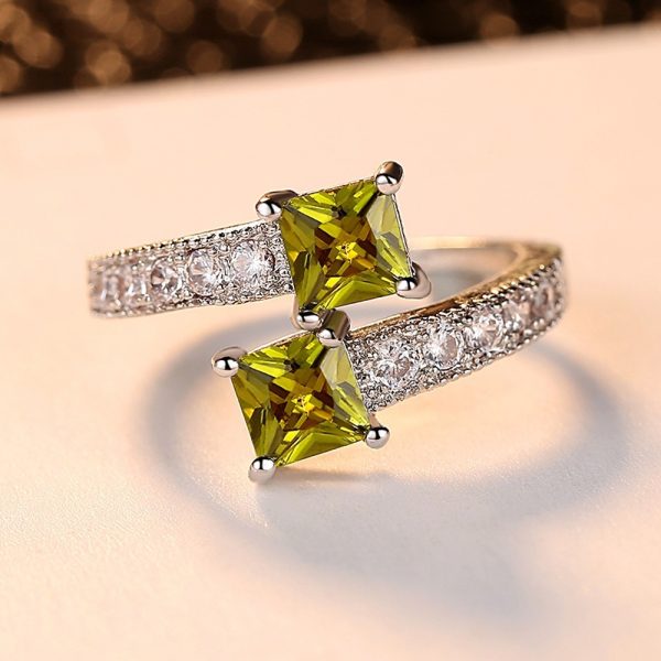 Retro Non-fading Niche Advanced Simple Zircon Ring