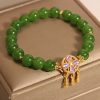 e110af22-d754-491a-abc3-b67543142bb7.jpg Green Jasper Bracelet Female Special-interest Design Pendant