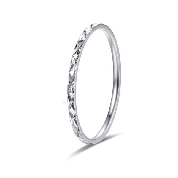 Korean Style Titanium Steel Simple Couple Ring