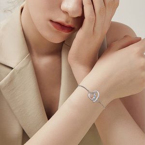 Heart-shaped Mother And Daughter Bracelet