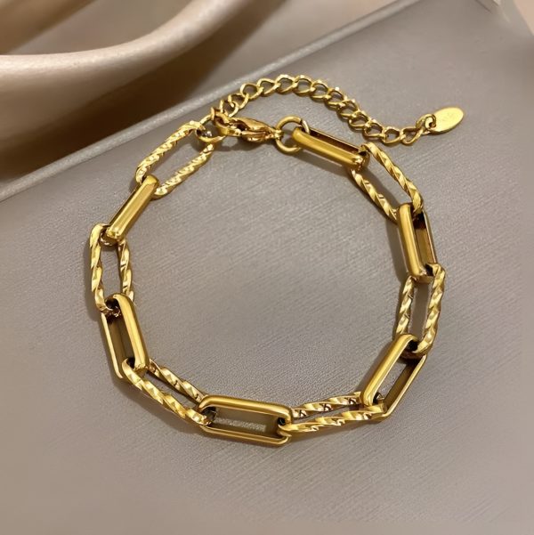 Titanium Steel Bracelet Cross-border Arrival Minimalist Design Plated 18K