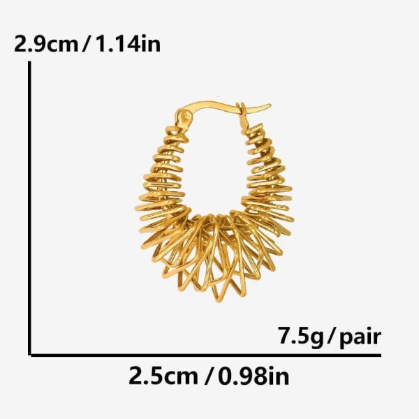 European And American Entry Lux Big Circle Earrings Women's High-grade Personalized Minority Design Geometric