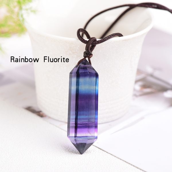 Natural Crystal Rough Hexagonal Prism Energy Stone Jewelry