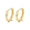 Simple Bracelet 925 Earrings Sterling Silver Big Circle Ear Clip