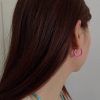 Ins Wind Circle Macaron Dripping Oil Ear Ring