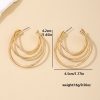 Ins Style Metal Multi-layer Circle Women's Earrings