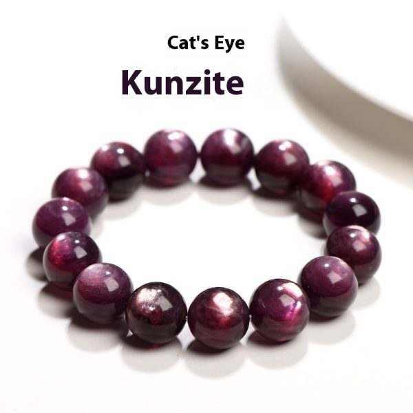Crystal Natural Purple Lepidolite Round Beads Bracelet