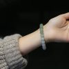 Natural Hetian Jade Buddha Beads Bracelet Single Circle Gradient