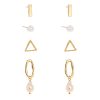 Simple and versatile geometric stud earrings set INS wind versatile daily set stud earrings