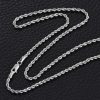 Sterling Silver Necklace Men's Hemp Rope Chain Long Sweater Chain Single Chain