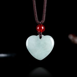 Jade Love Pendant Sticky Jade Pendant Necklace