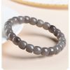 Natural Smokey Violet Hetian Jade Straight Cut Bracelet