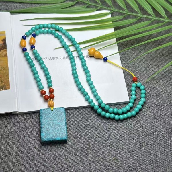Turquoise Clavicle Lucky Pendant Necklace