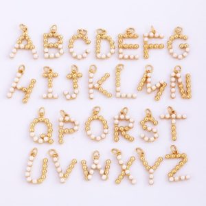 Popular Accessories Pearl Zircon Letter Pendant