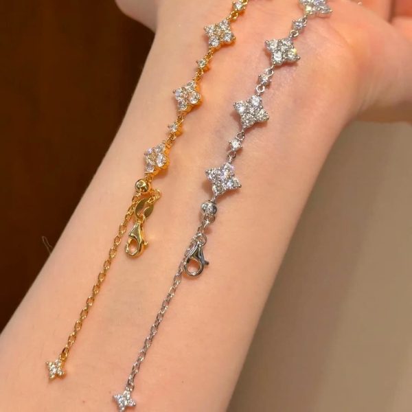 Clover Pull Bracelet Fashion All-match High Carbon Diamond Bracelet