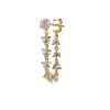 S925 Silver Needle Tassel Set With Diamond Heart Love Drops Glue Earrings Ornaments