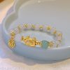 Niche Girlfriends Ice Crack Floral Glazed Bracelet