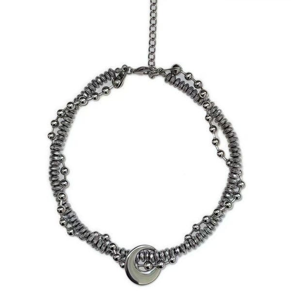 Hip Hop Necklace Future Sense Heavy Industry Winding Steel Titanium Metal
