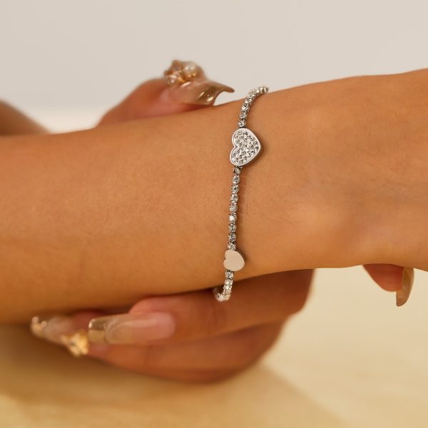 Affordable Luxury Fashion Simple Love Stainless Steel Bracelet
