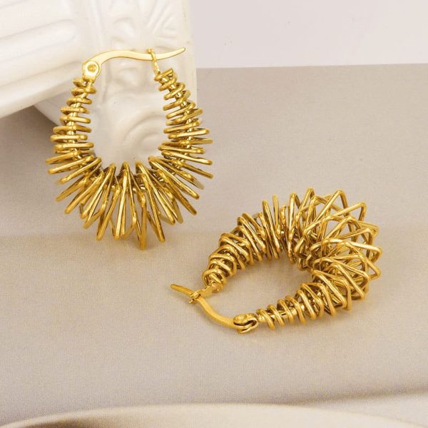 European And American Entry Lux Big Circle Earrings Women's High-grade Personalized Minority Design Geometric