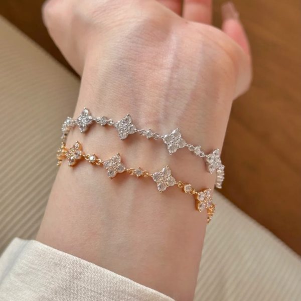 Clover Pull Bracelet Fashion All-match High Carbon Diamond Bracelet